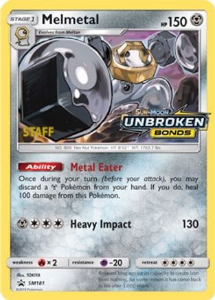 Melmetal - SM181 (Prerelease) [Staff]  - Holofoil - Promo