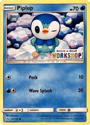 Piplup (Build-A-Bear Workshop Exclusive) 032/156  - Promo