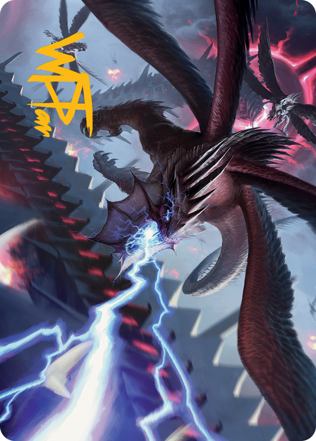 Carte artistique Defiant Thundermaw (signature estampillée or) [Série artistique March of the Machine] 