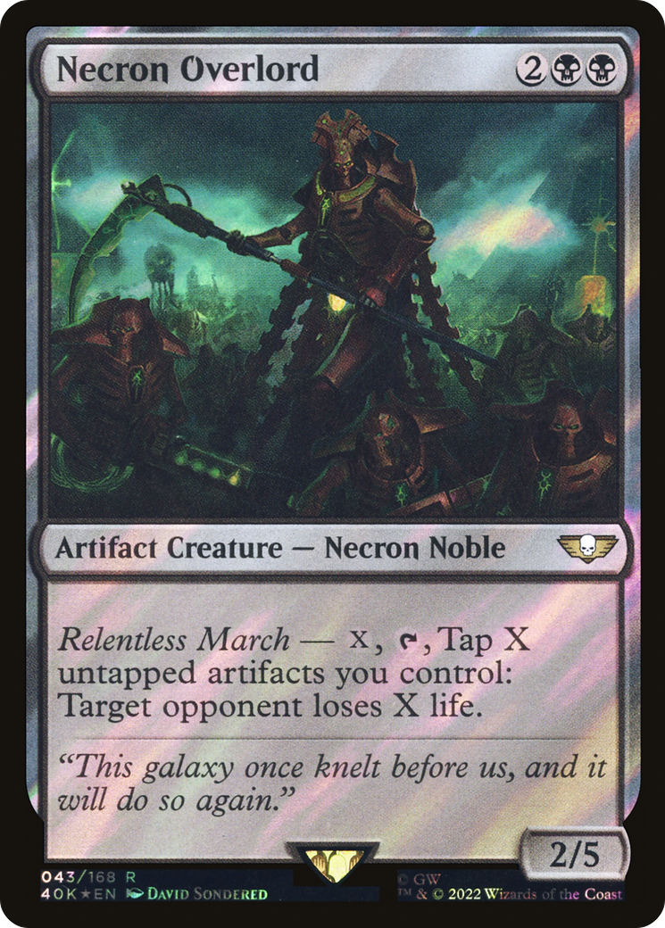 Necron Overlord (Feuille de surtension) [Warhammer 40,000] 