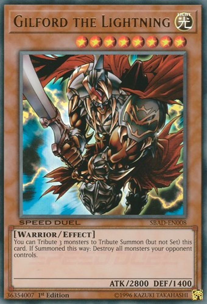 Gilford the Lightning (SBAD-EN008) - Ultra Rare