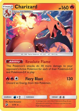 Charizard (Let's Play, Eevee!) 003/70  - Rare