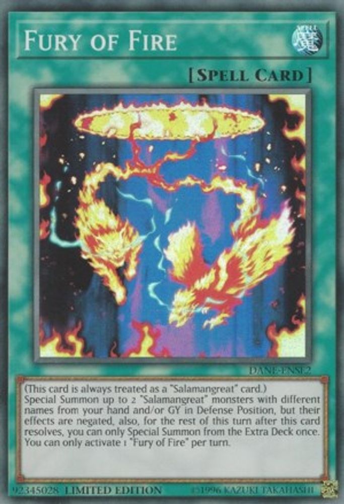Fury of Fire (DANE-ENSE2) - Super Rare