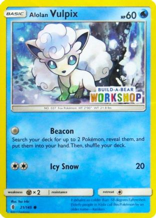 Alolan Vulpix (Build-A-Bear Workshop Exclusive) 021/145  - Promo
