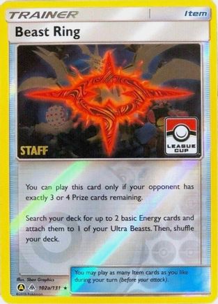 Beast Ring - 102a/131 (League Cup) [Staff]/131  - Reverse Holofoil - Promo