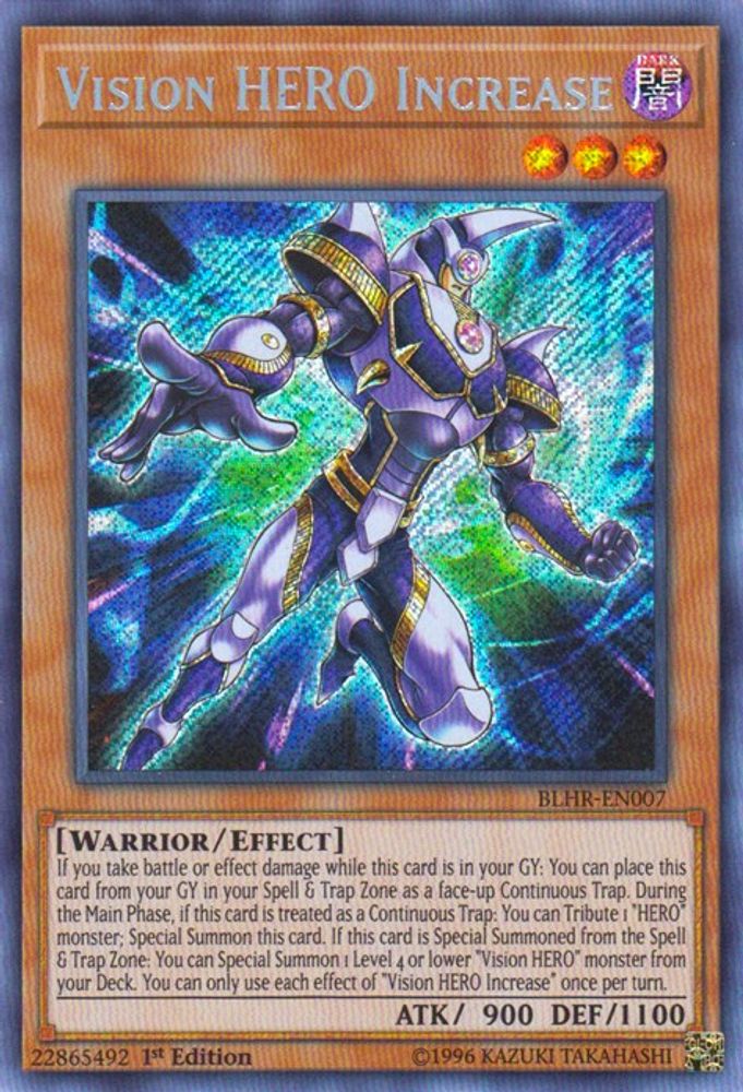 Vision HERO Increase (BLHR-EN007) - Secret Rare