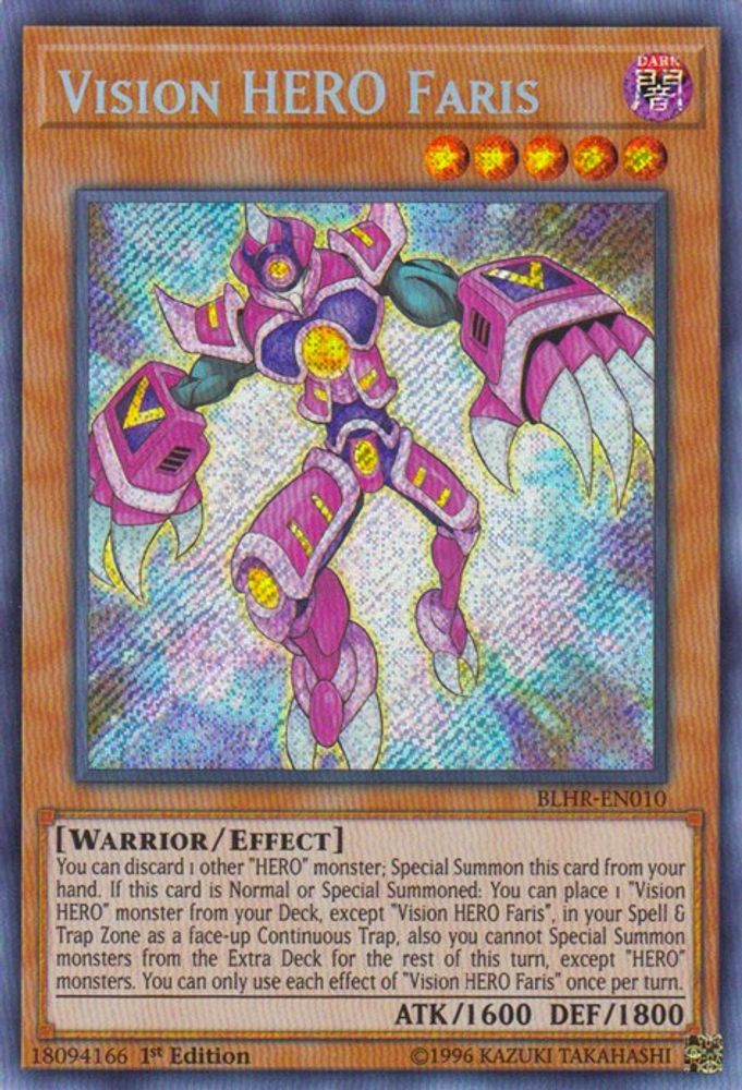 Vision Hero Faris [BLHR-EN010] Secret Rare 
