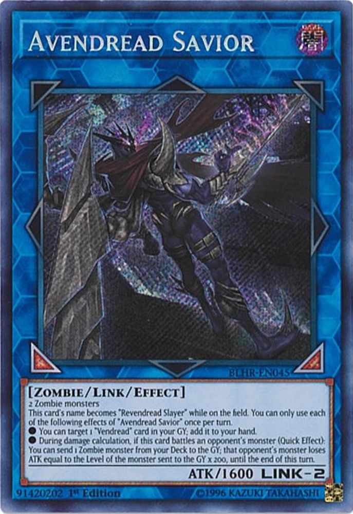 Avendread Savior (BLHR-EN045) - Secret Rare