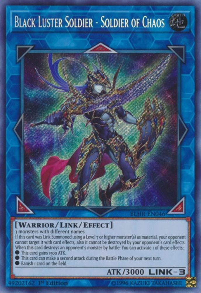 Black Luster Soldier - Soldier of Chaos (BLHR-EN046) - Secret Rare