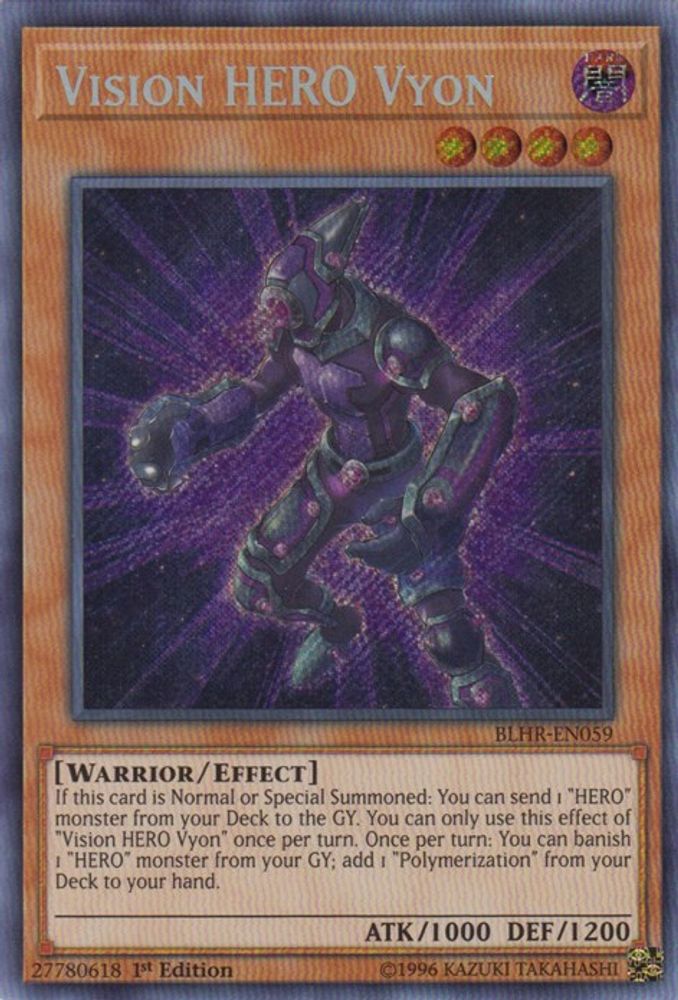 Vision Hero Vyon [BLHR-EN059] Secret Rare 