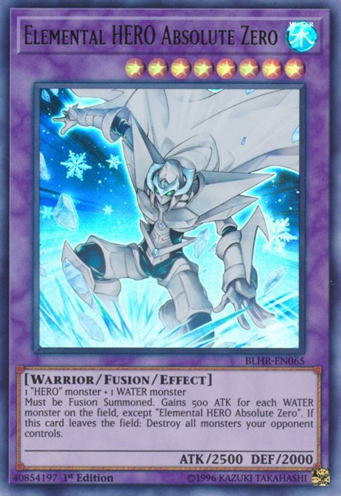 Elemental HERO Absolute Zero (BLHR-EN065) - Ultra Rare