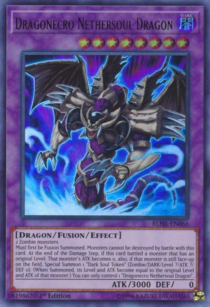 Dragonecro Nethersoul Dragon [BLHR-EN066] Ultra Rare 