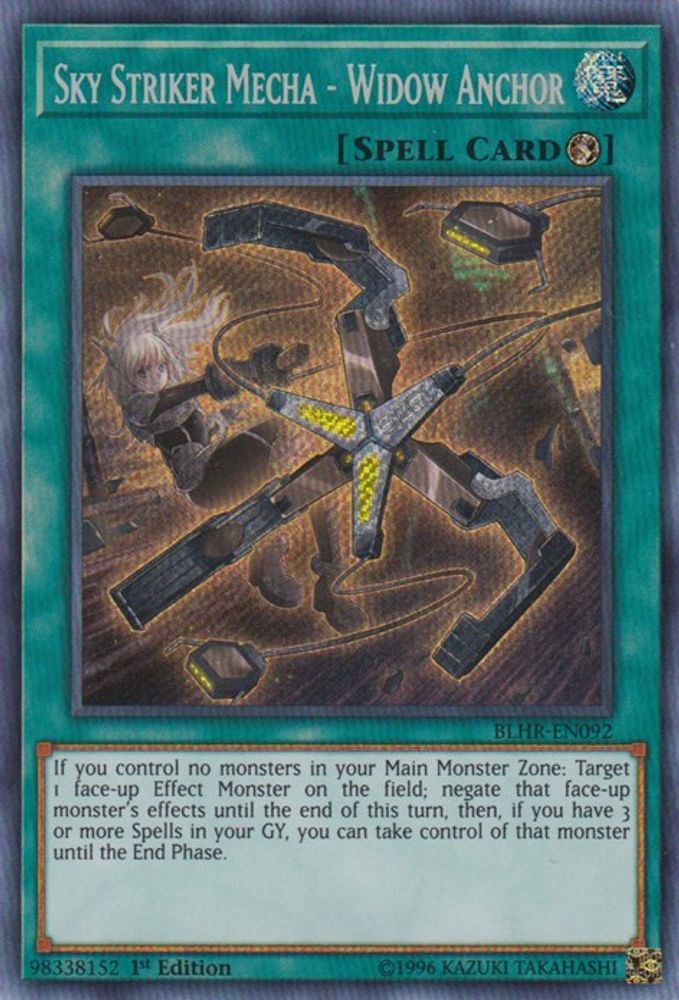 Sky Striker Mecha - Widow Anchor (BLHR-EN092) - Secret Rare