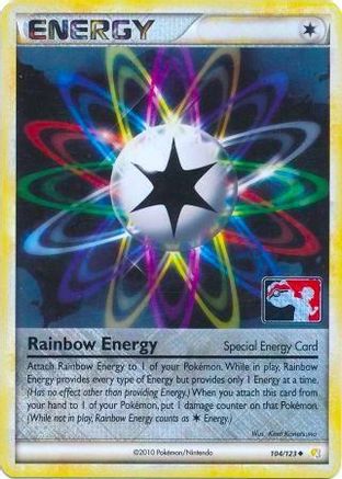 Rainbow Energy - 104/123 (League Promo)/123  - Reverse Holofoil - Promo