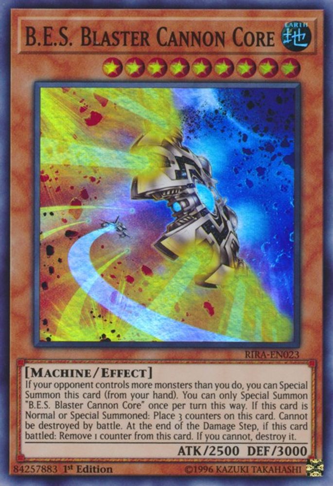 B.E.S. Blaster Cannon Core (RIRA-EN023) - Super Rare