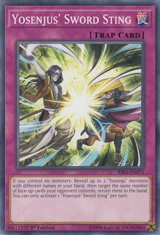 Yosenjus' Sword Sting (RIRA-EN071) - Common