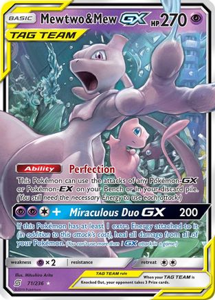 Mewtwo & Mew GX 71/236 - SM  Unified Minds Holofoil