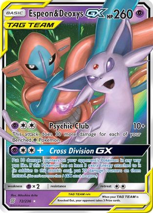 Espeon & Deoxys GX 072  - Holofoil - Ultra Rare