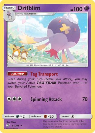 Drifblim (81/236) [Soleil et Lune : Esprits unifiés] 
