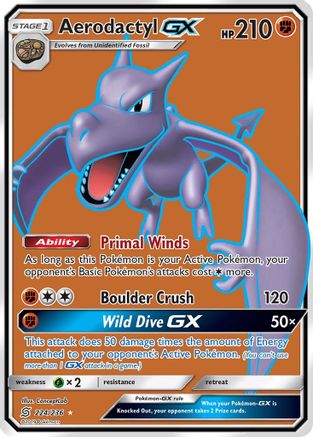 Aerodactyl GX (Full Art)  - Holofoil - Ultra Rare
