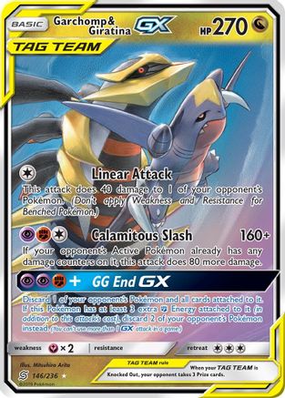 Garchomp & Giratina GX 146  - Holofoil - Ultra Rare