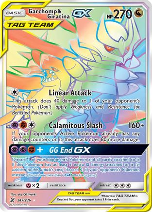 Garchomp & Giratina GX (Secret)  - Holofoil - Secret Rare