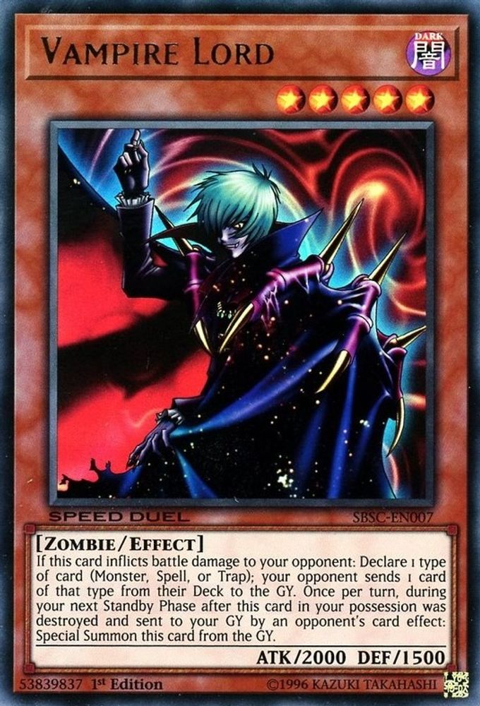 Vampire Lord (SBSC-EN007) - Ultra Rare