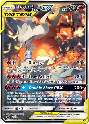 Reshiram & Charizard GX SM201  - Holofoil - Promo