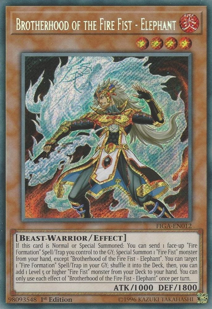 Brotherhood of the Fire Fist - Elephant (FIGA-EN012) - Secret Rare