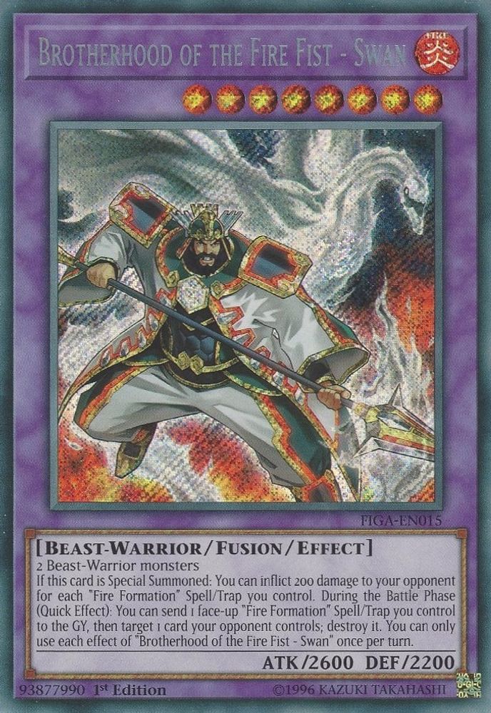Brotherhood of the Fire Fist - Swan (FIGA-EN015) - Secret Rare