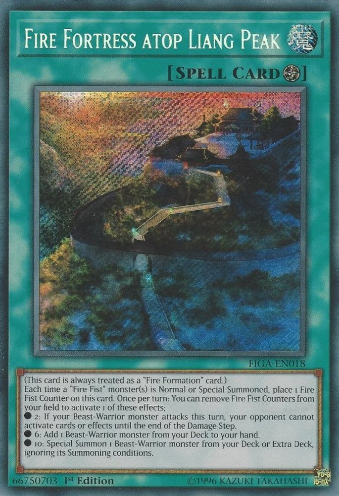Fire Fortress atop Liang Peak (FIGA-EN018) - Secret Rare