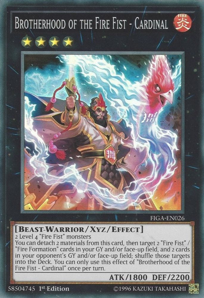 Brotherhood of the Fire Fist - Cardinal (FIGA-EN026) - Super Rare