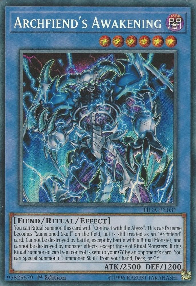 Archfiend's Awakening (FIGA-EN031) - Secret Rare