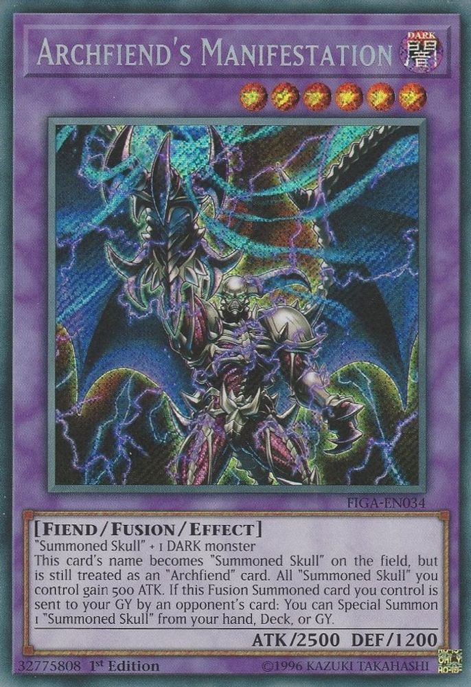 Archfiend's Manifestation (FIGA-EN034) - Secret Rare