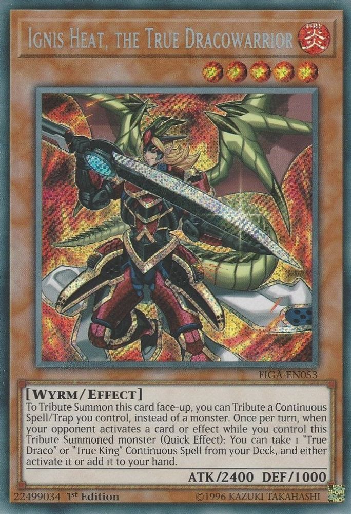 Ignis Heat, the True Dracowarrior (FIGA-EN053) - Secret Rare