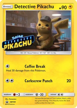 Detective Pikachu (Stamped) SM190  - Holofoil - Promo