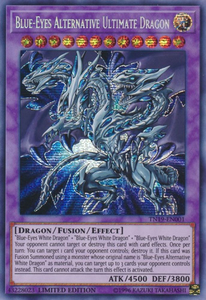 Blue-Eyes Alternative Ultimate Dragon (TN19-EN001) - Prismatic Secret Rare