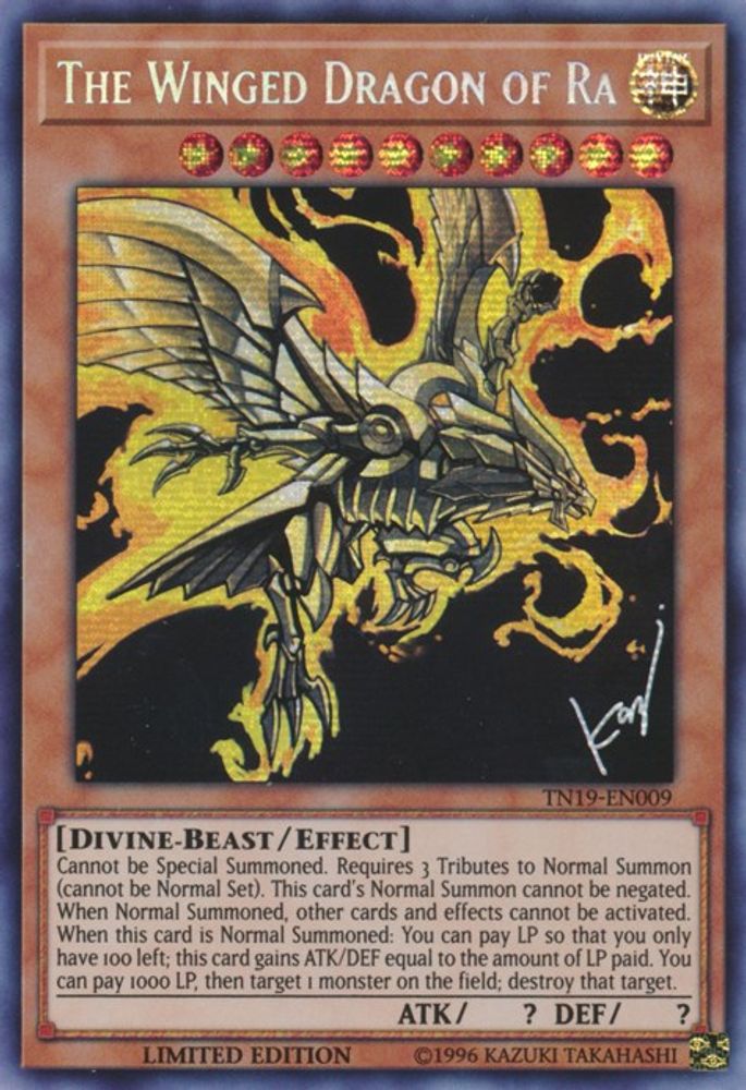 The Winged Dragon of Ra (TN19-EN009) - Prismatic Secret Rare