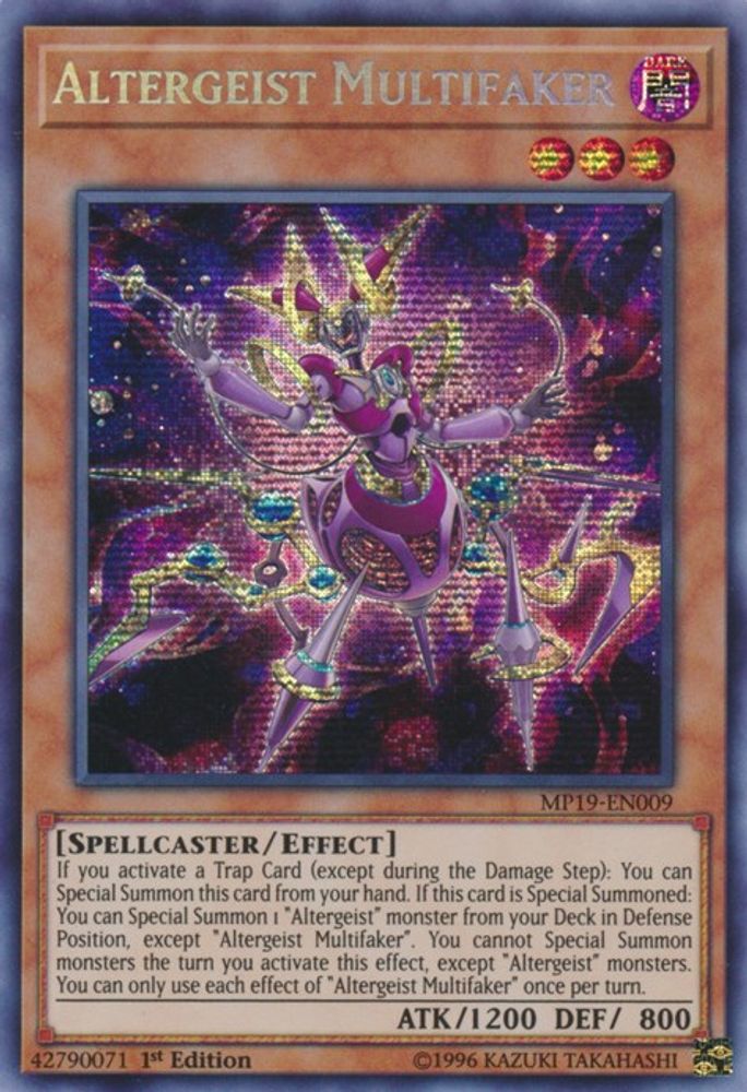 Altergeist Multifaker (MP19-EN009) - Prismatic Secret Rare