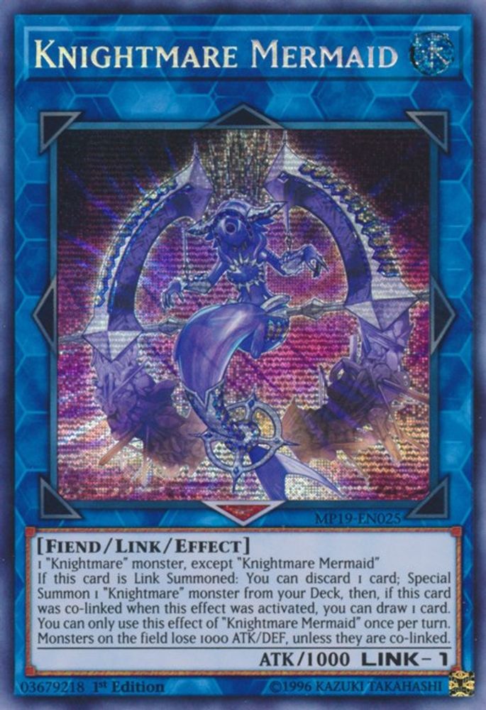 Sirène Knightmare [MP19-EN025] Prismatique Secret Rare 