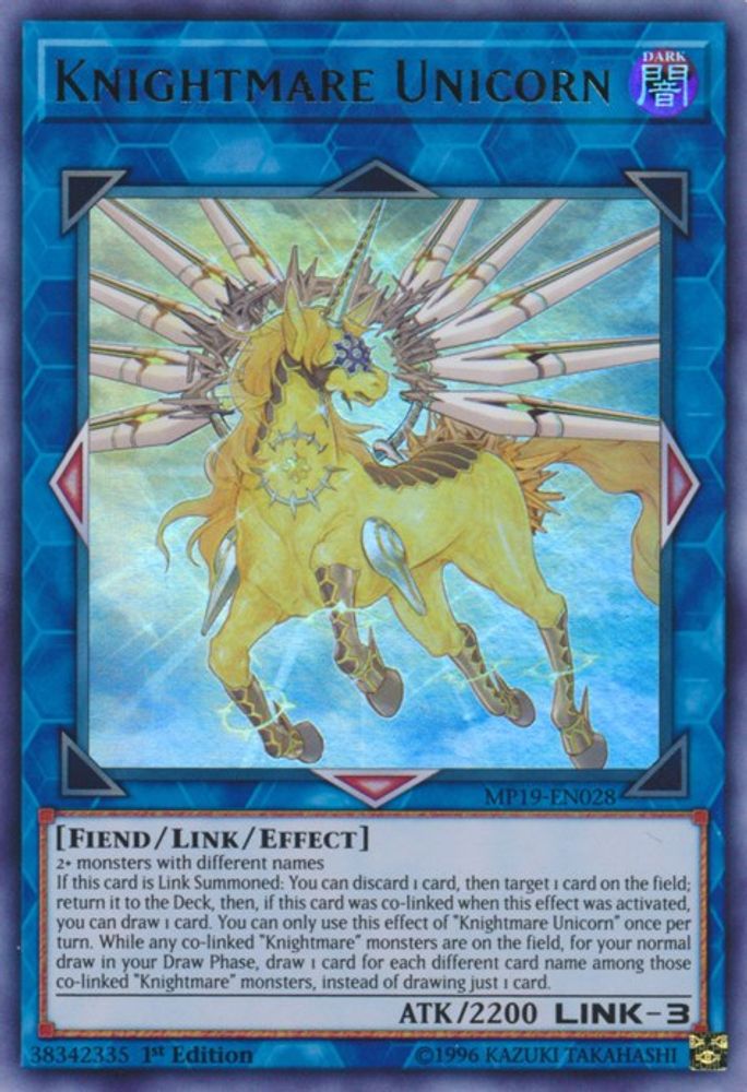 Knightmare Unicorn (MP19-EN028) - Ultra Rare
