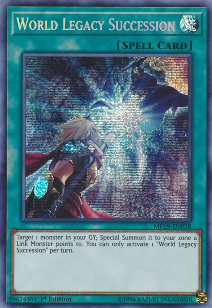 World Legacy Succession (MP19-EN038) - Prismatic Secret Rare