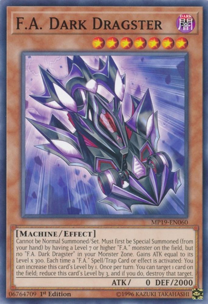 F.A. Dark Dragster (MP19-EN060) - Common