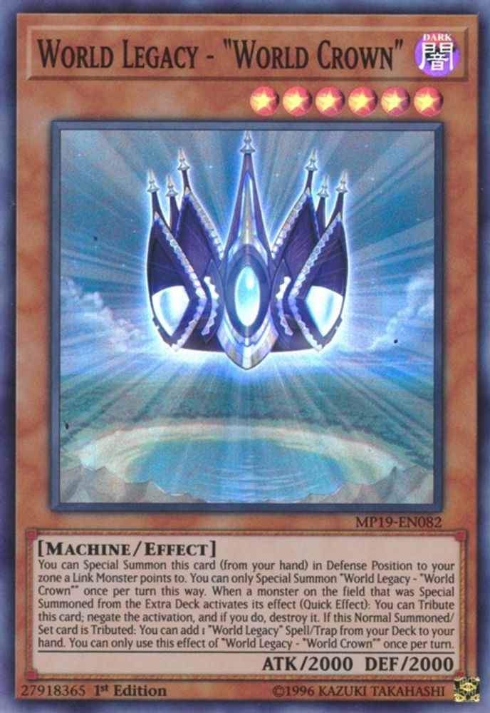 World Legacy - "World Crown" (MP19-EN082) - Super Rare