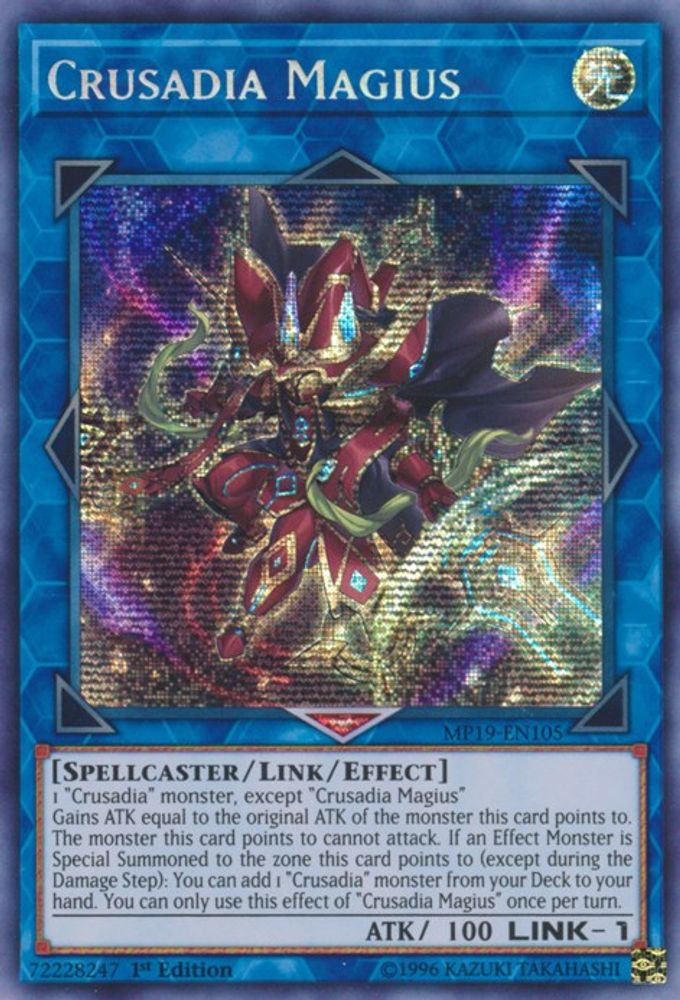 Crusadia Magius (MP19-EN105) - Prismatic Secret Rare