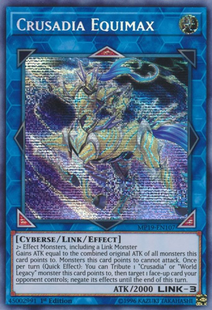 Crusadia Equimax [MP19-EN107] Prismatique Secret Rare 