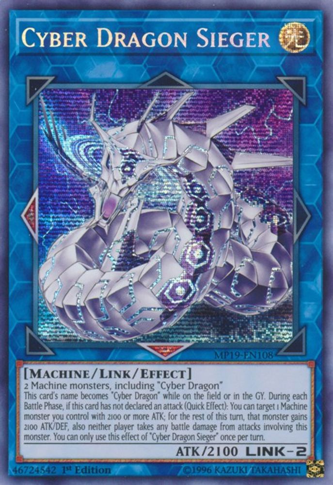 Cyber Dragon Sieger (MP19-EN108) - Prismatic Secret Rare