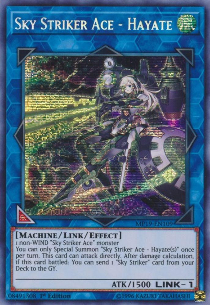 Sky Striker Ace - Hayate (MP19-EN109) - Prismatic Secret Rare