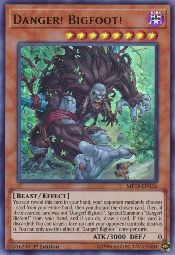 Danger! Bigfoot! (MP19-EN136) - Ultra Rare