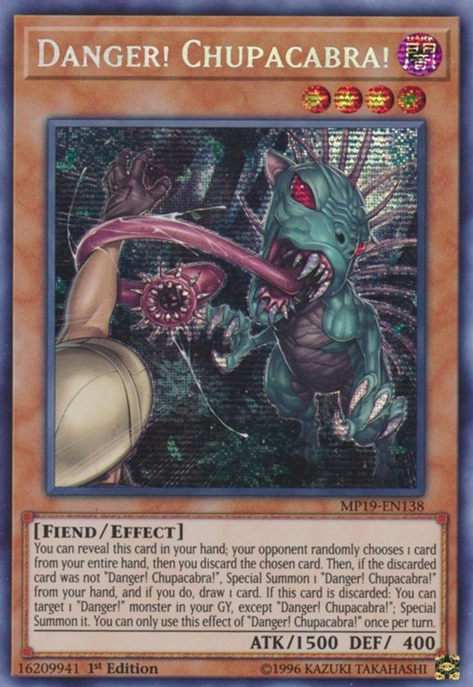 Danger! Chupacabra! (MP19-EN138) - Prismatic Secret Rare